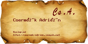 Csermák Adrián névjegykártya