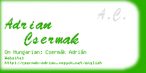 adrian csermak business card