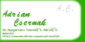 adrian csermak business card